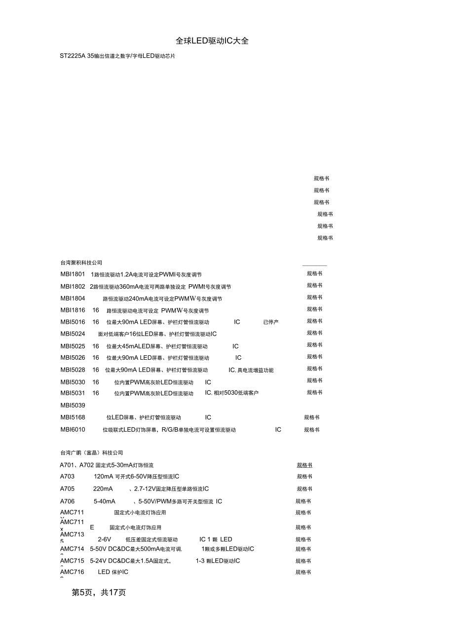 LED驱动IC大全_第5页