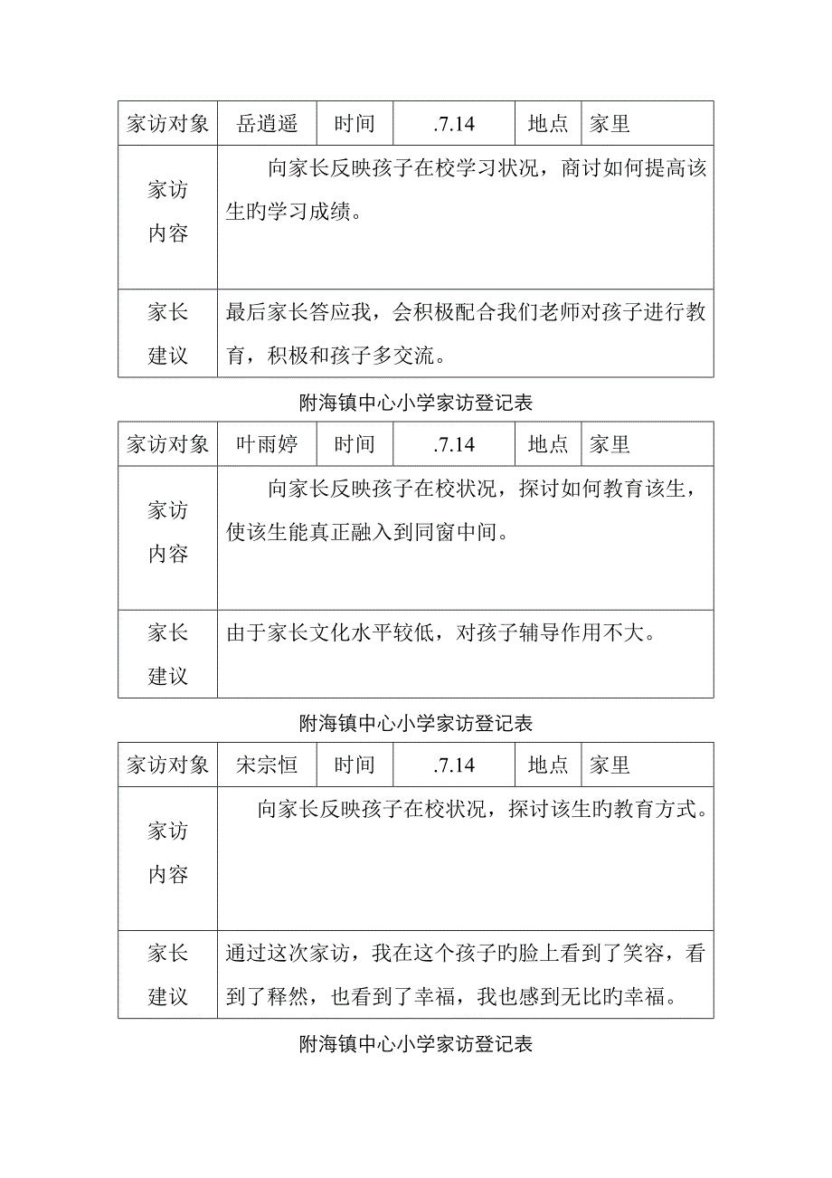 家访记录表_第2页