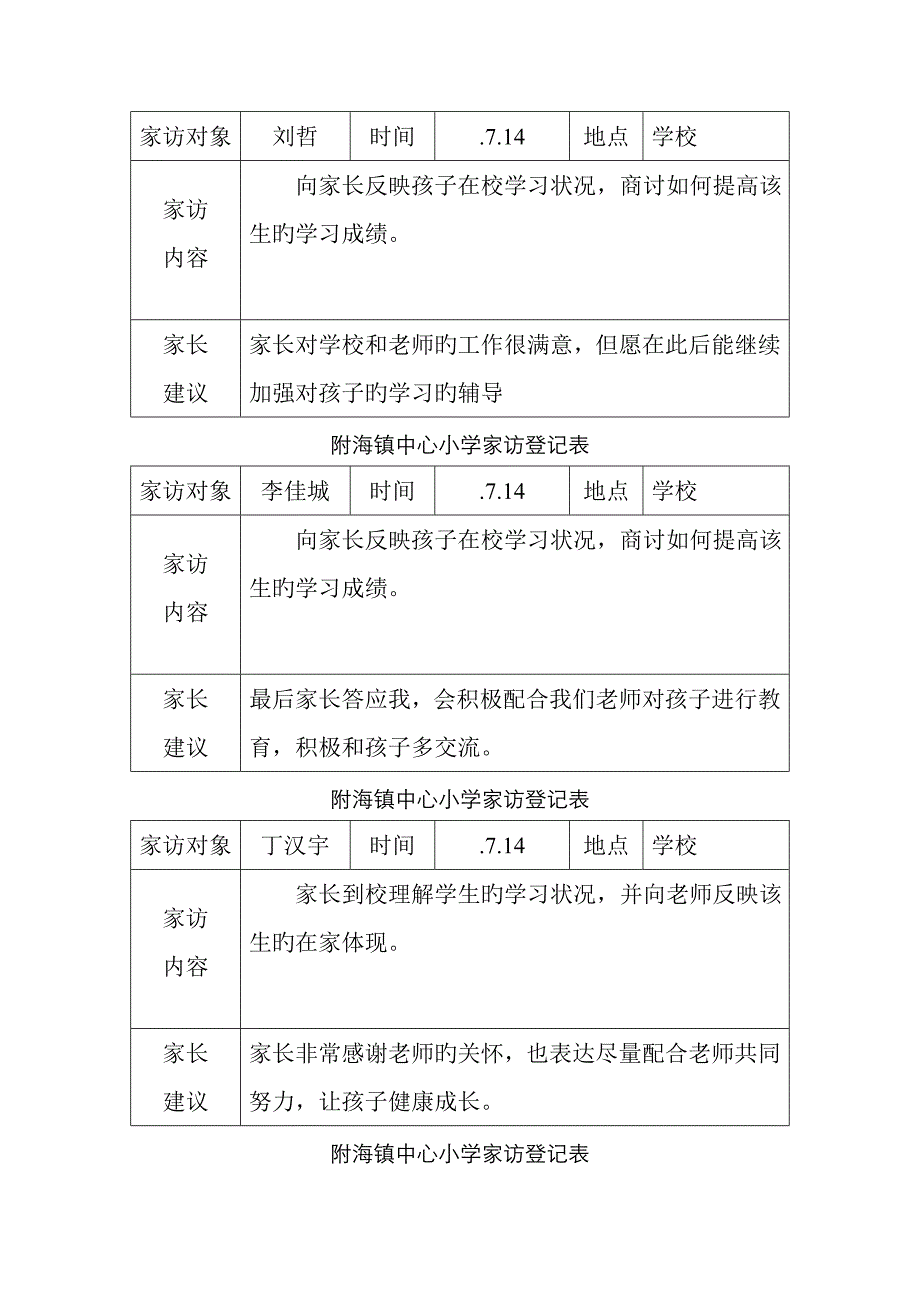 家访记录表_第4页