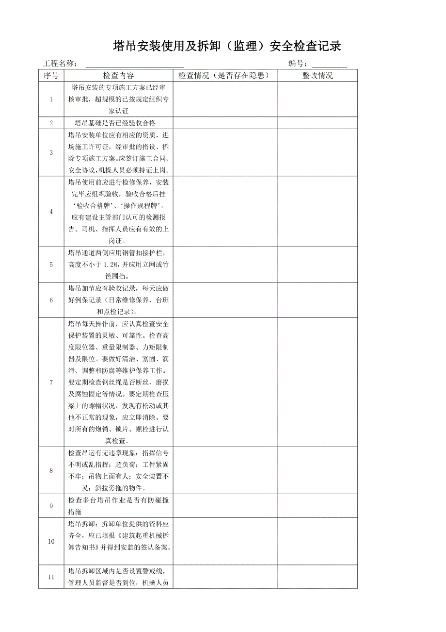 塔吊监理巡查记录_第2页
