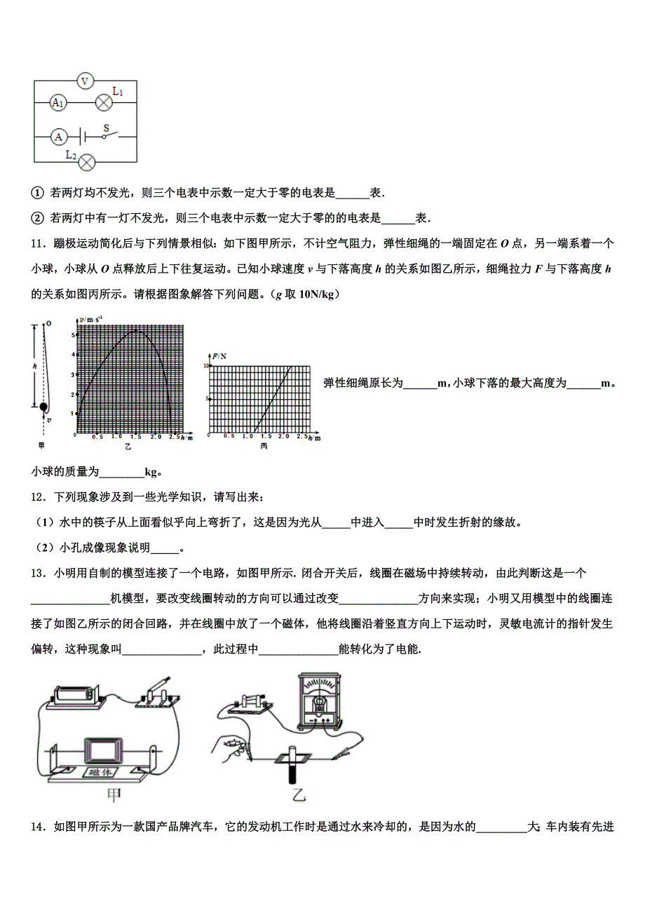 2023年重庆市九龙坡区育才成功校中考物理模拟预测试卷含解析_第3页