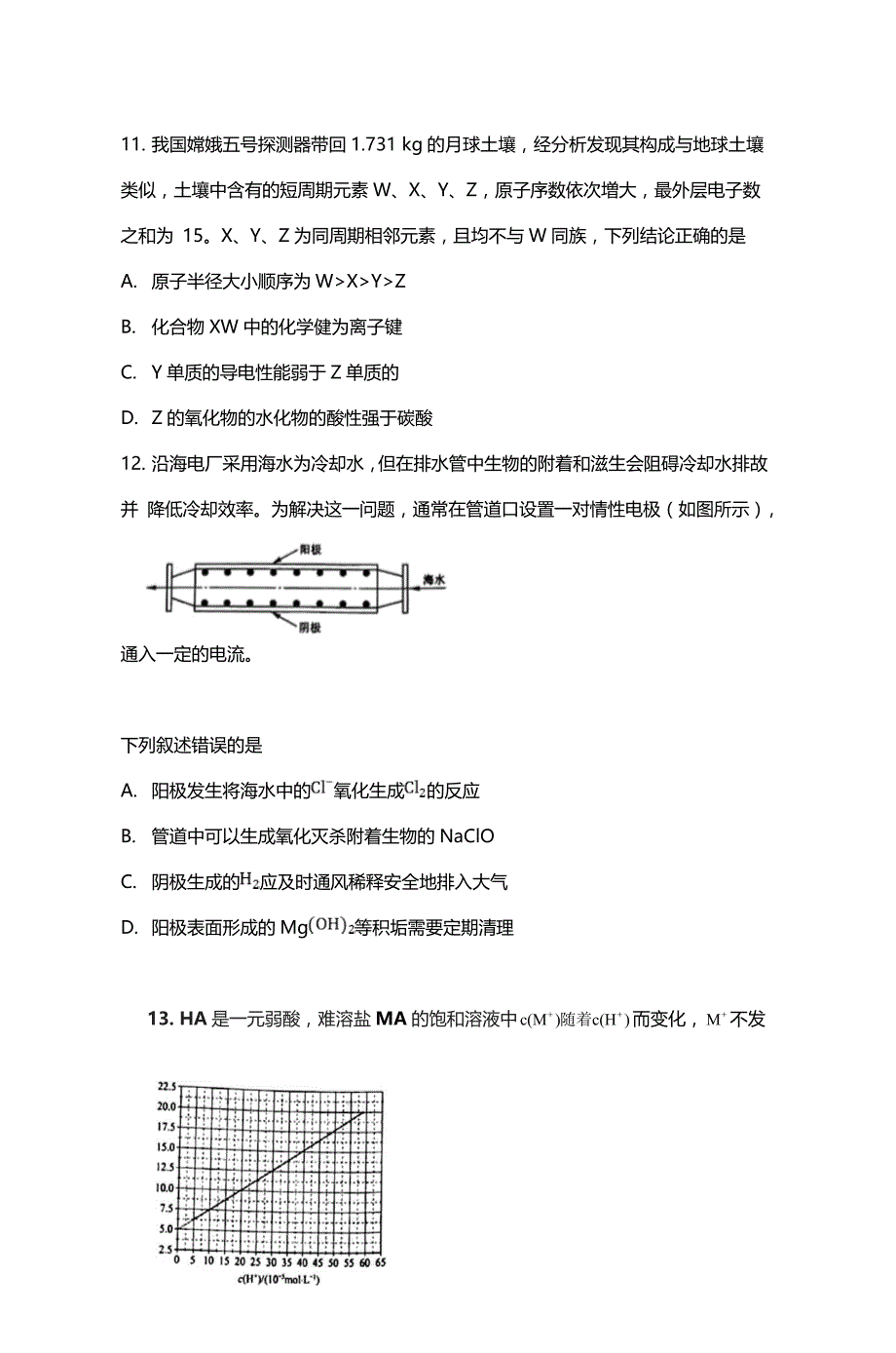 2021年河南省理综高考真题（原卷word版含答案）_第4页