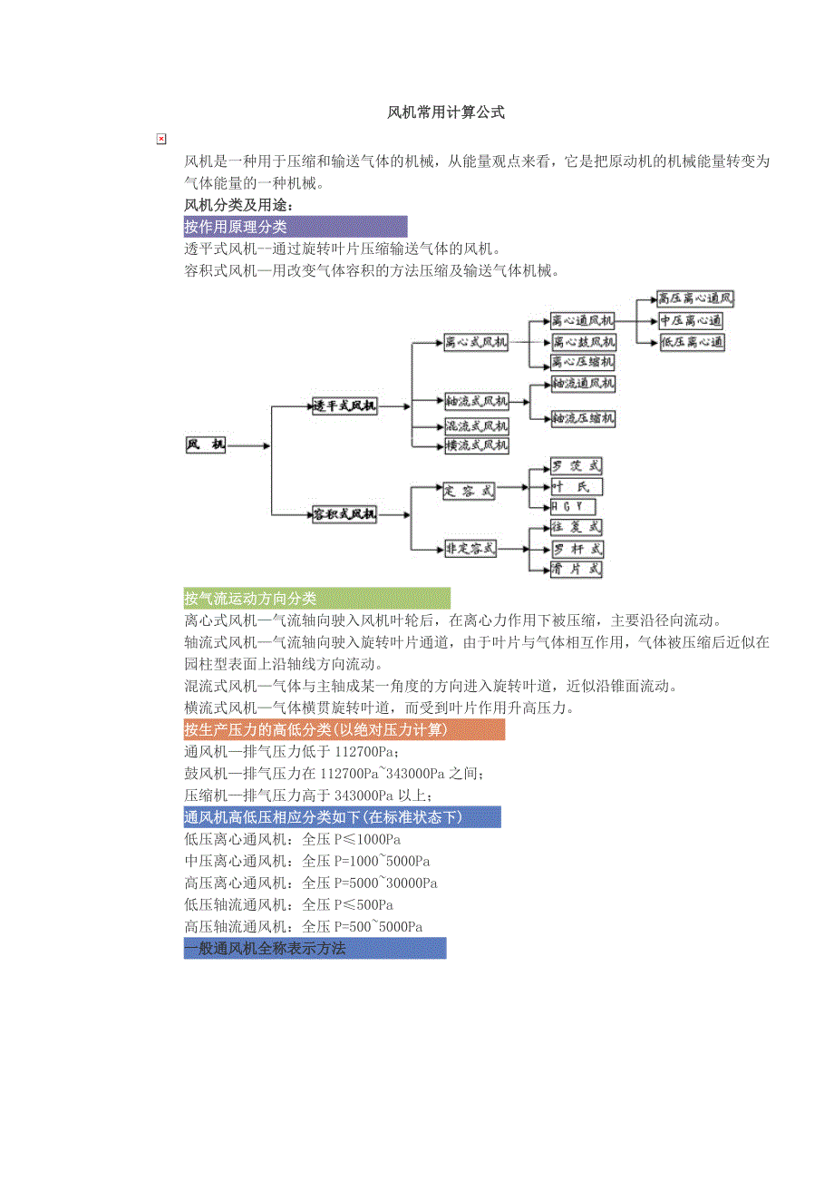 风机常用计算公式_第1页