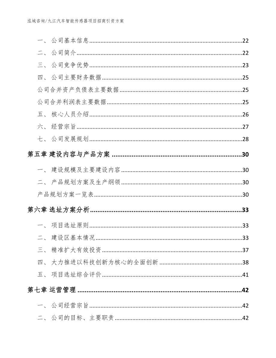 九江汽车智能传感器项目招商引资方案（范文模板）_第2页