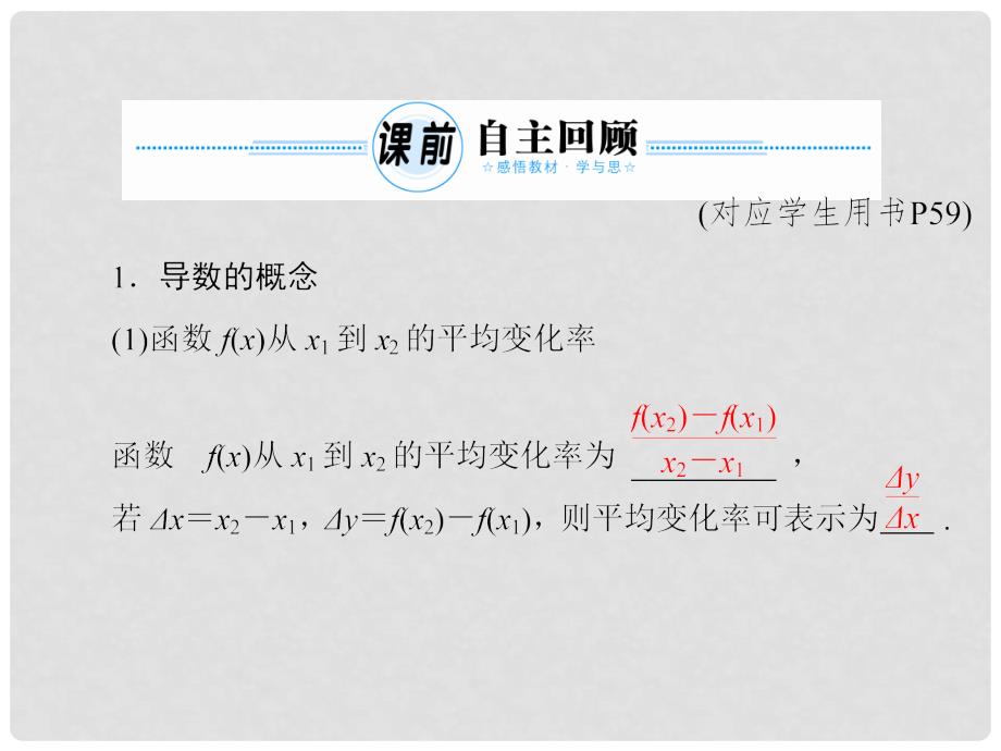 高考数学总复习 311《导数的概念及运算》课件 理 新人教A版_第3页