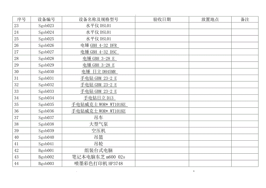 各种设备维护保养记录表格_第3页