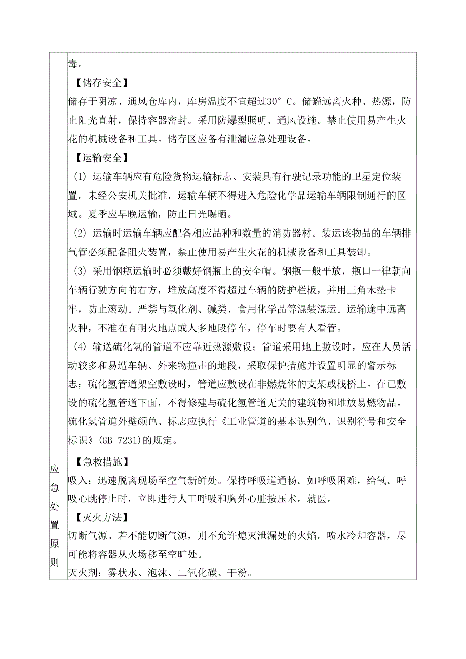 硫化氢的安全措施与应急处置原则_第4页