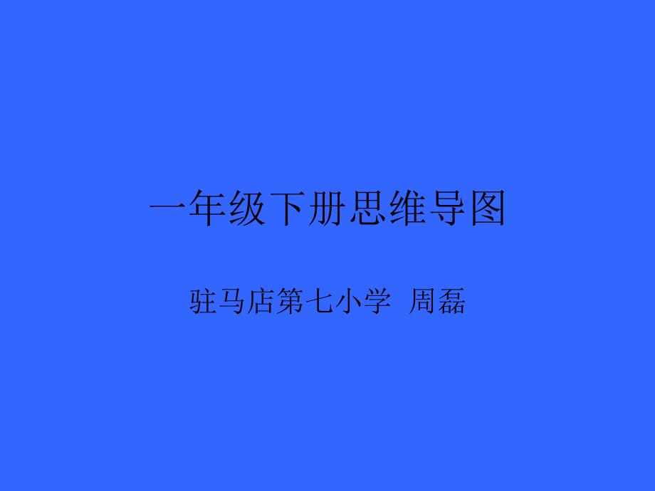 一年级下册思维导图_第1页