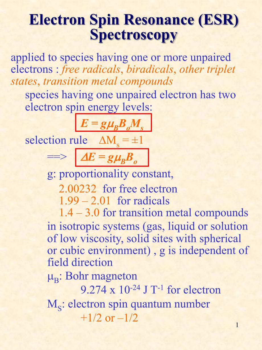 ElectronSpinResonanceESRSpectroscopy_第1页