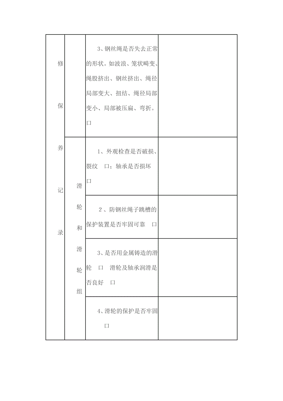 特种设备日常检查维修保养记录表_第2页