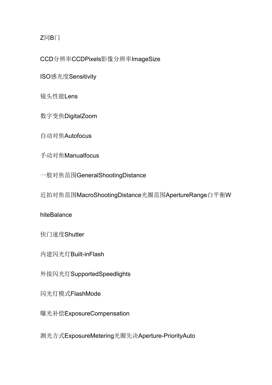 数码相机常用英文缩写对照表_第4页