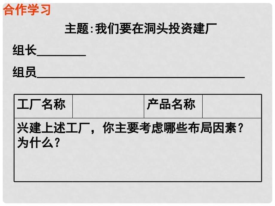 高中地理：3.3《工业区位因素与工业地域联系》课件（1）（湘教版必修2）_第5页