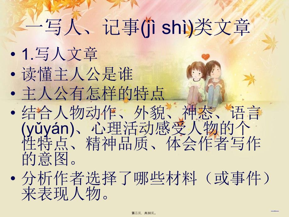 小学六年级语文总复习阅读专题讲课讲稿_第2页