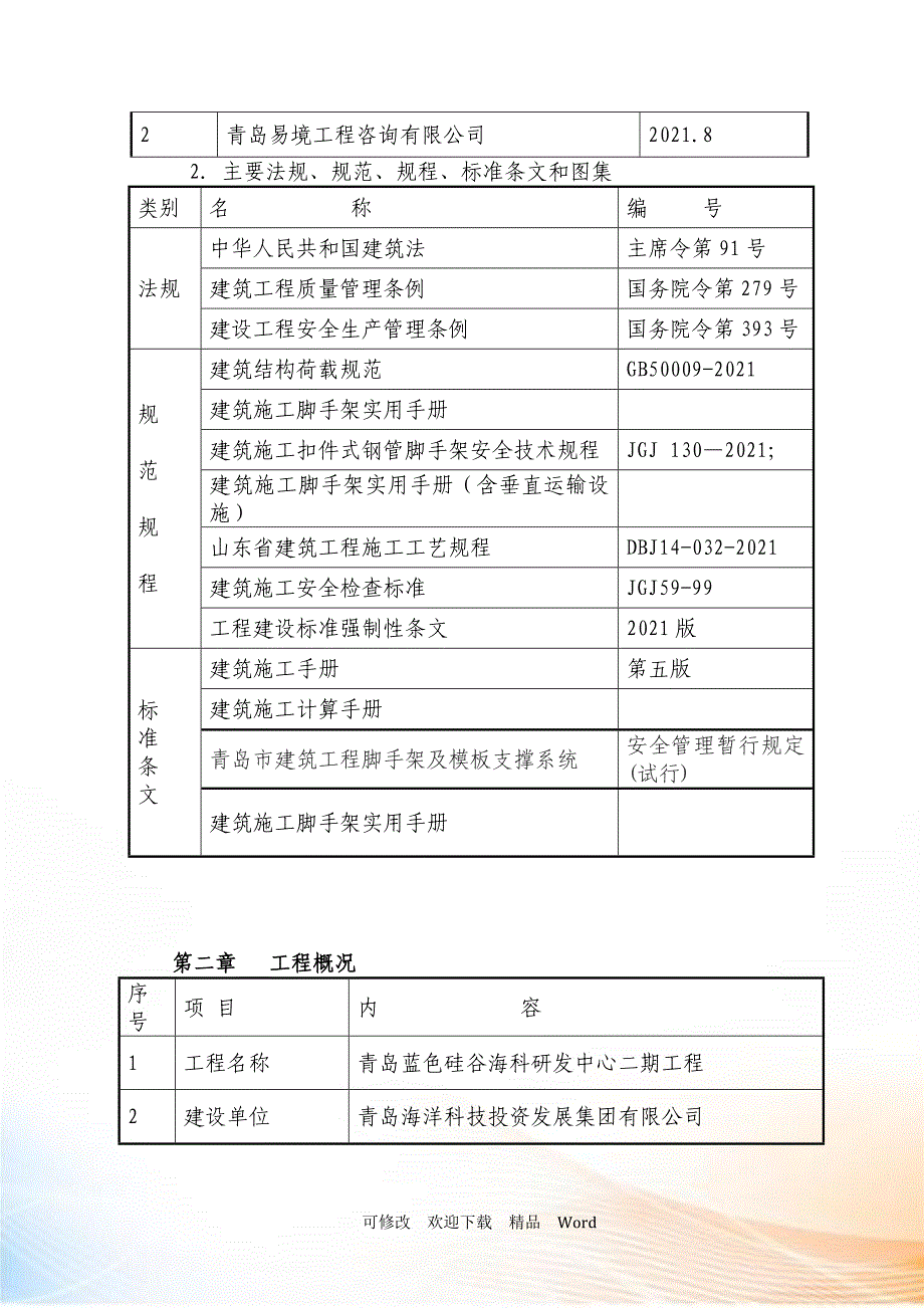 落地脚手架及悬挑脚手架专项施工方案(DOC33页)_第2页