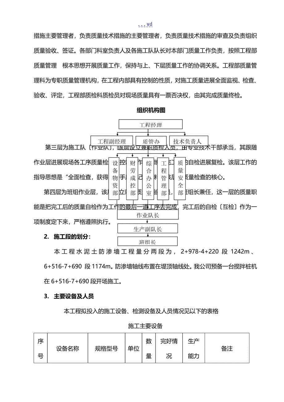 水泥土防渗墙专项施工组织方案_第5页