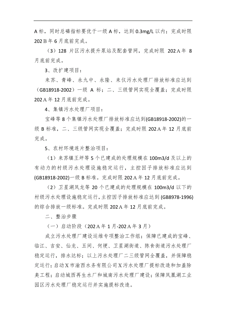 临江河流域污水处理厂建设运维专项整治工作方案_第2页