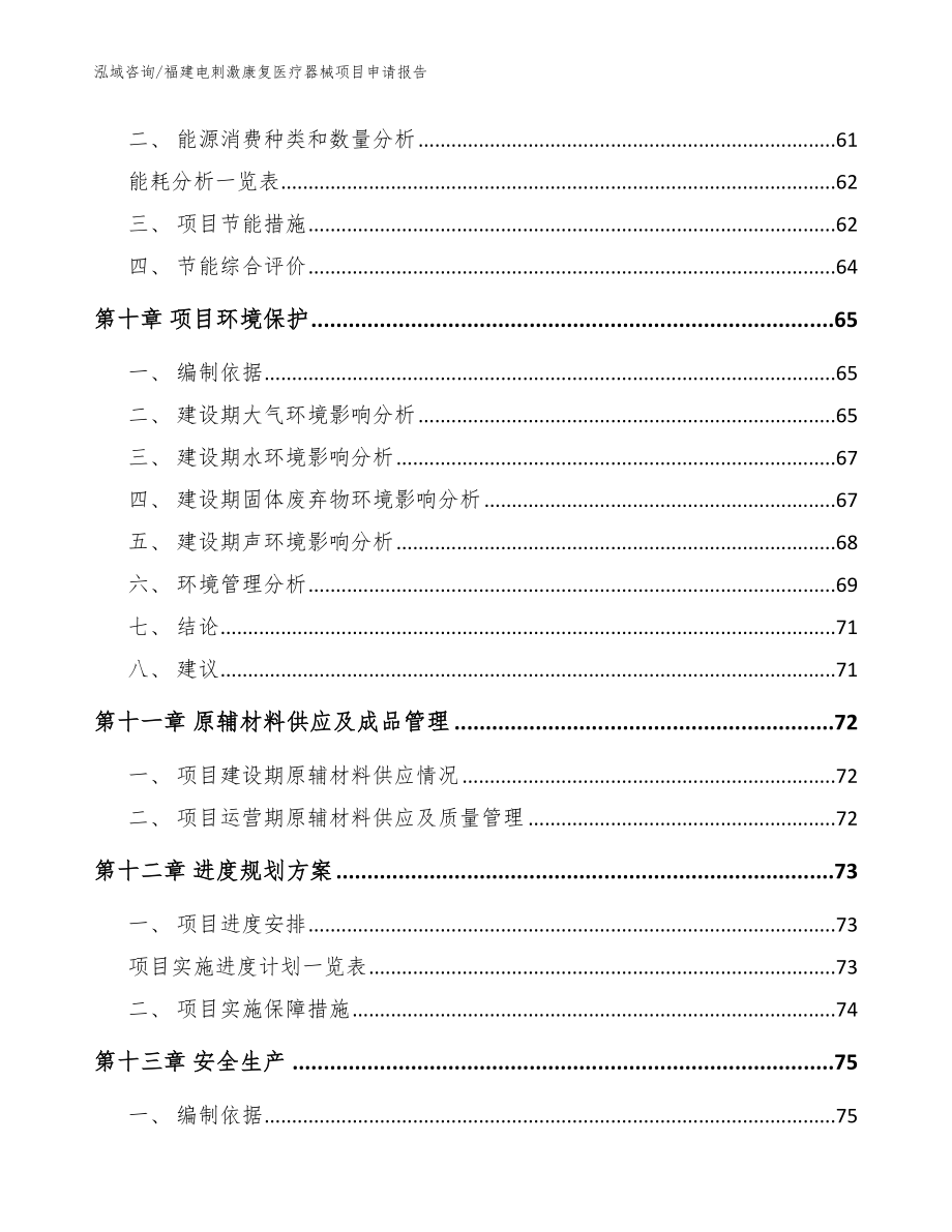 福建电刺激康复医疗器械项目申请报告_范文模板_第4页