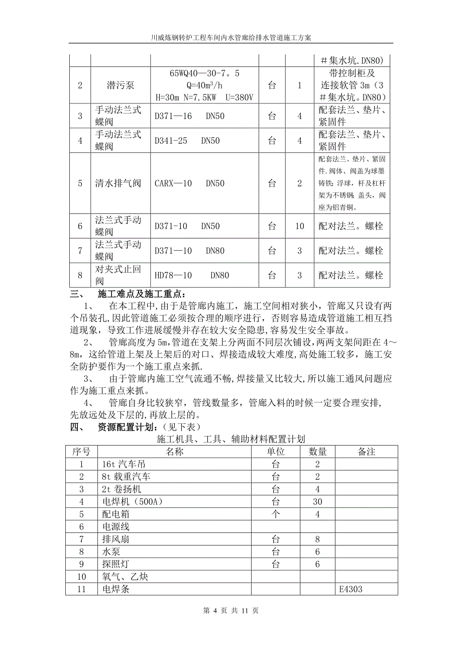 给排水管道安装施工方案_第4页