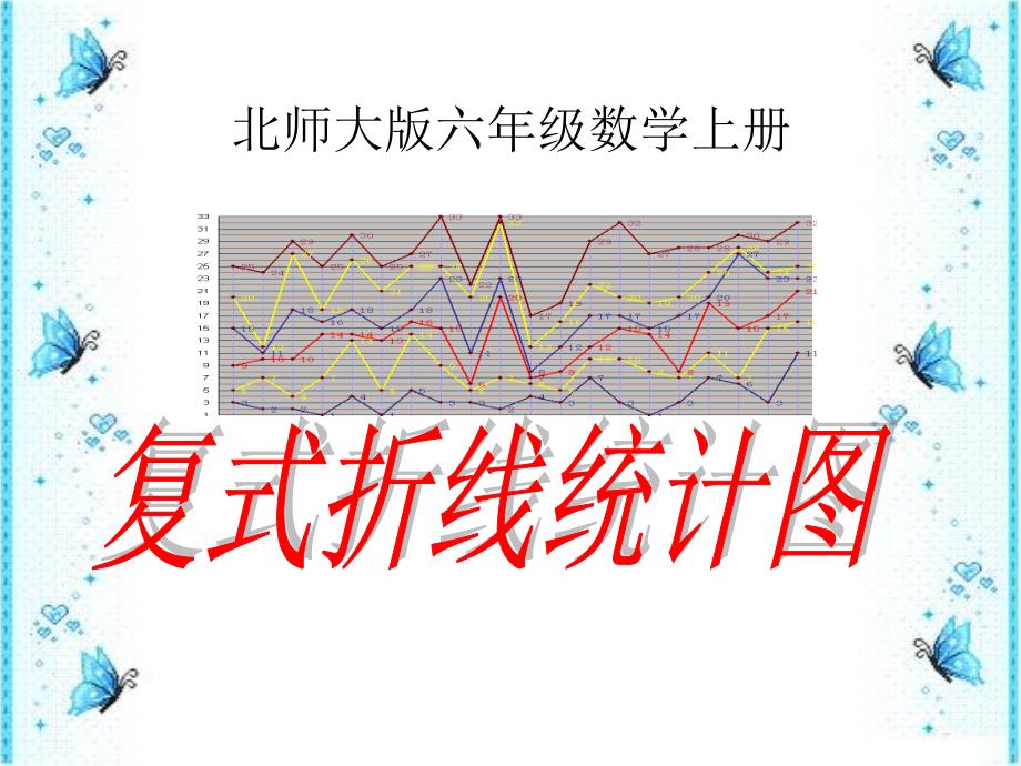 北师大版数学六上复式折线统计图ppt课件1_第1页