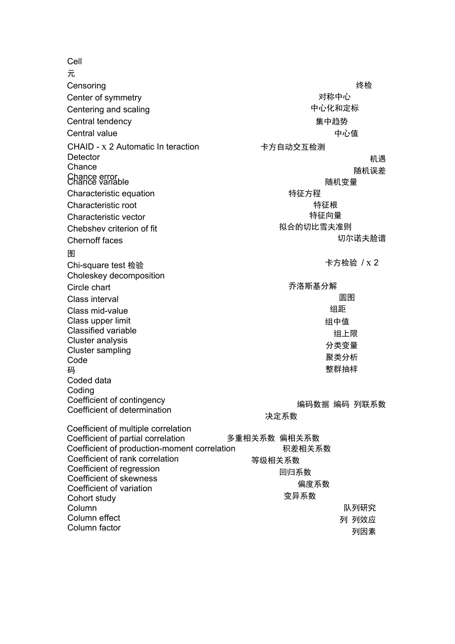 常用统计学英文名词_第3页