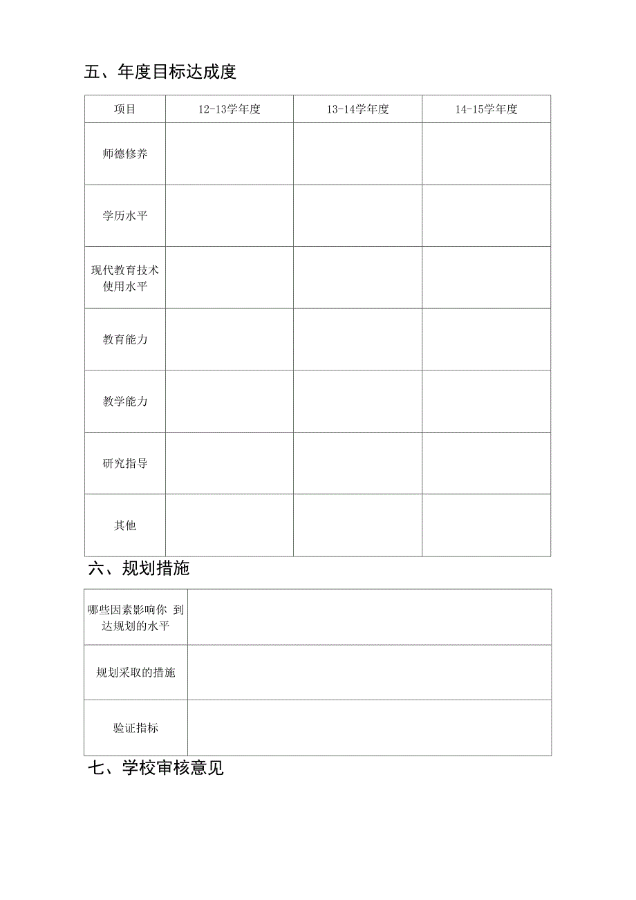 教师三年发展规划和成长记录册_第2页