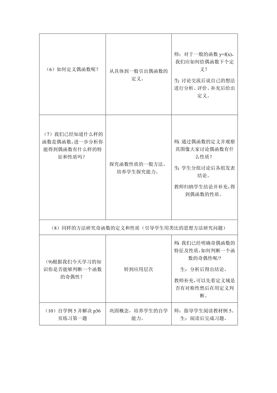 函数奇偶性教学设计_第3页