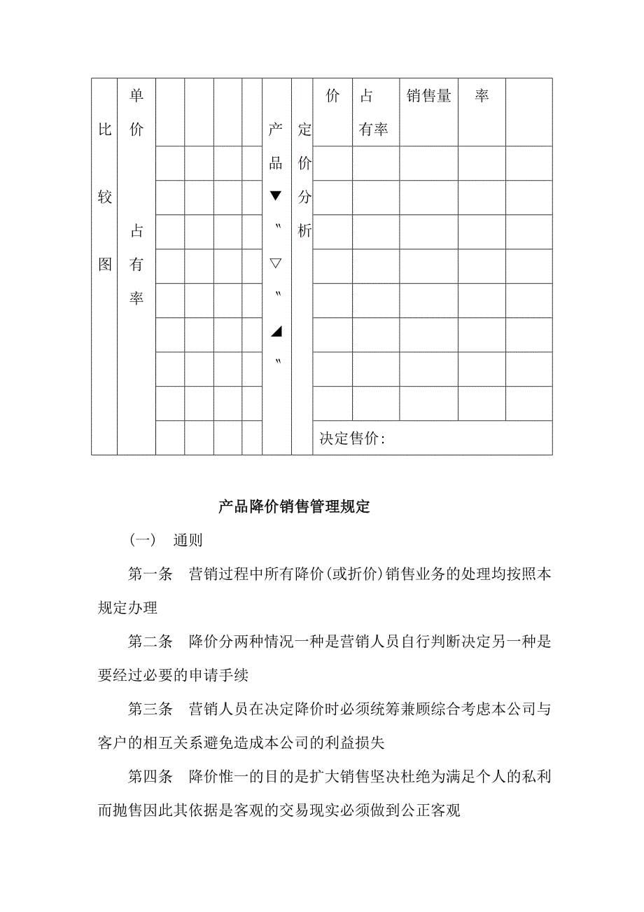 公司产品定价管理制度_第5页