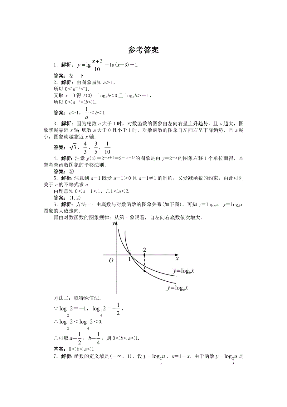 最新 高一数学苏教版必修1课后训练：3.2.2对数函数第2课时 含解析_第3页