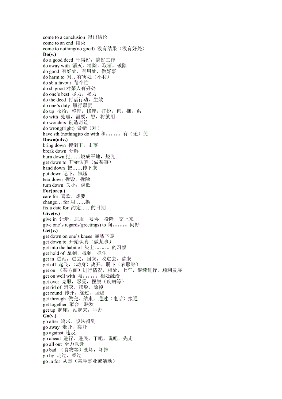 2013高考英语常用词组归纳_第2页