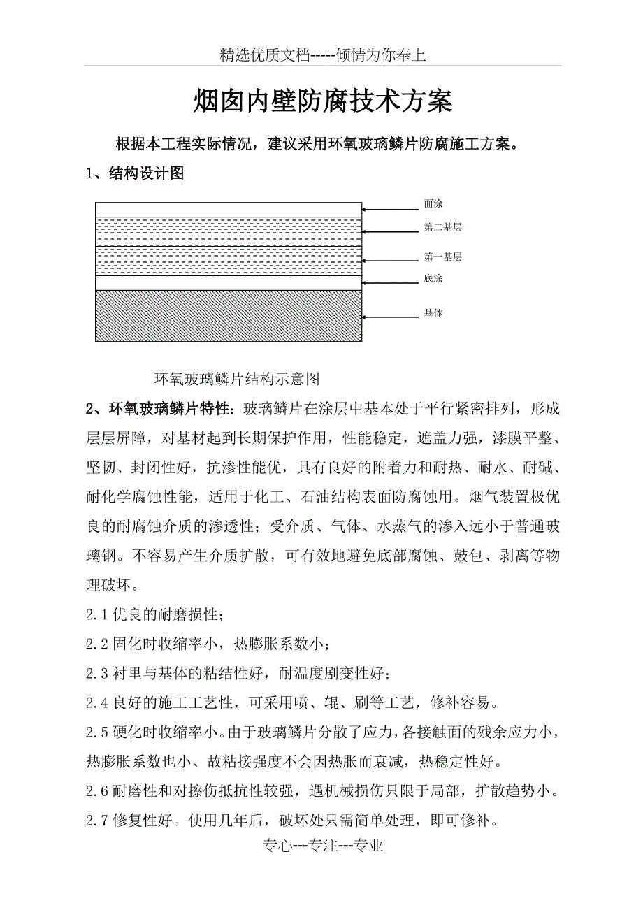 玻璃鳞片施工方案_第1页