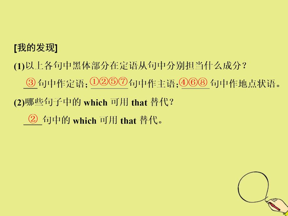 2019-2020学年高中英语 Module 6 Animals in Danger Section Ⅲ Grammar &amp;mdash; 复习定语从句课件 外研版必修5_第4页