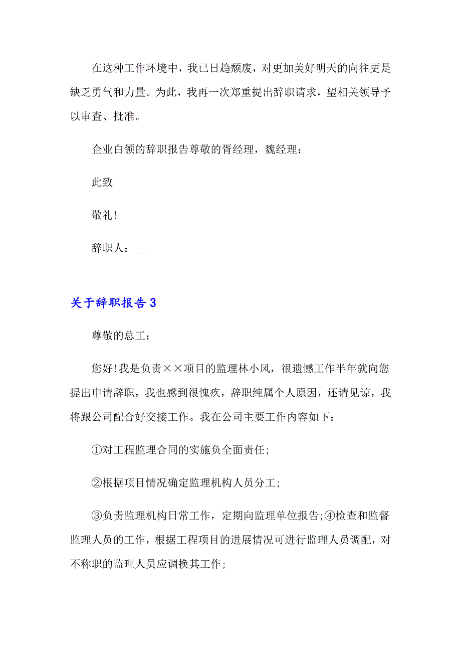 关于辞职报告(15篇)_第3页