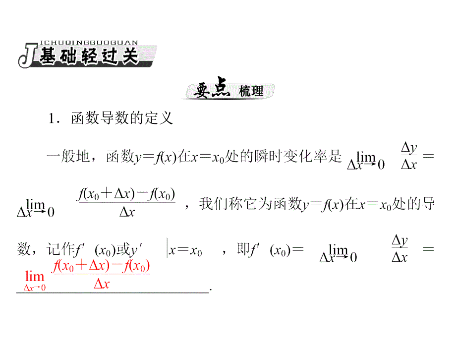 第四章第1讲导数的意义及运算_第3页