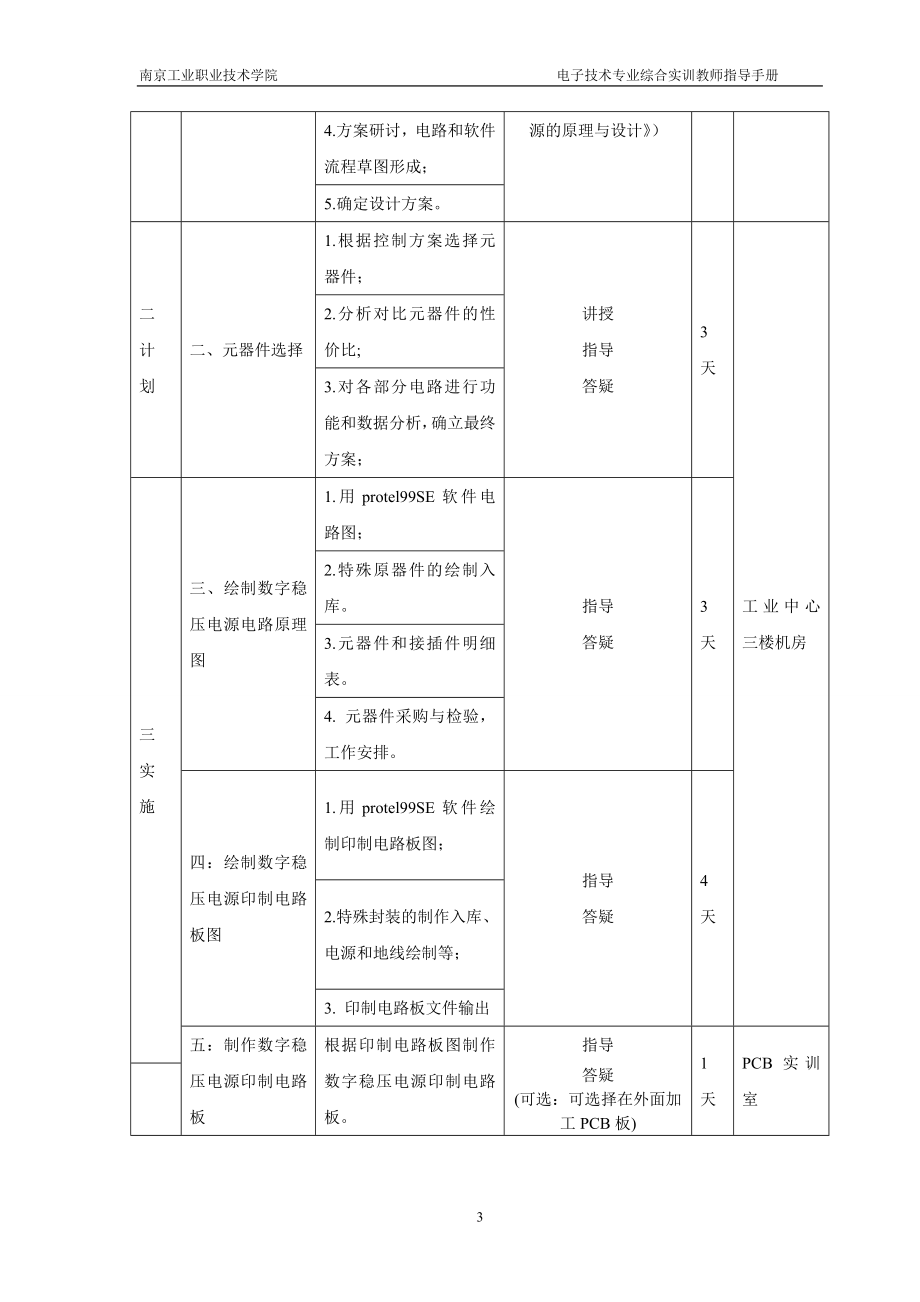 数字稳压电源开发综合实训项目教师手册2011修改版.doc_第3页