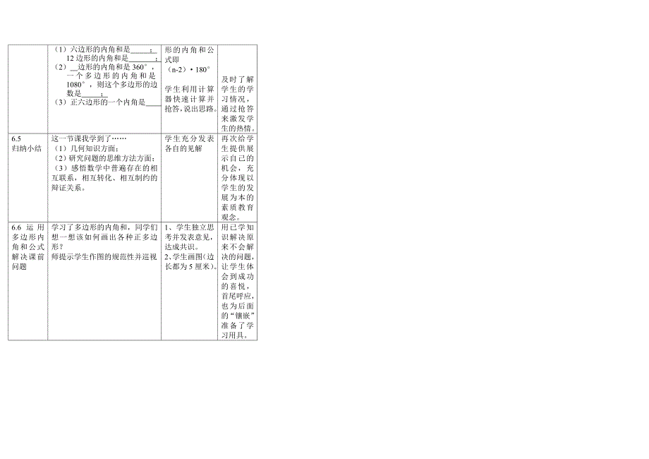 《多边形的内角和》教学案例设计_第3页