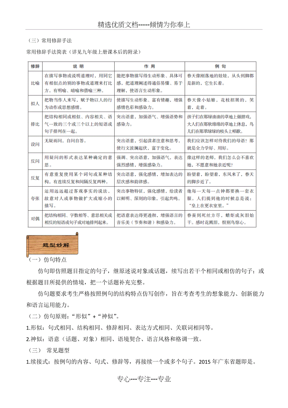 广东省中考语文复习分类资料——仿写_第3页
