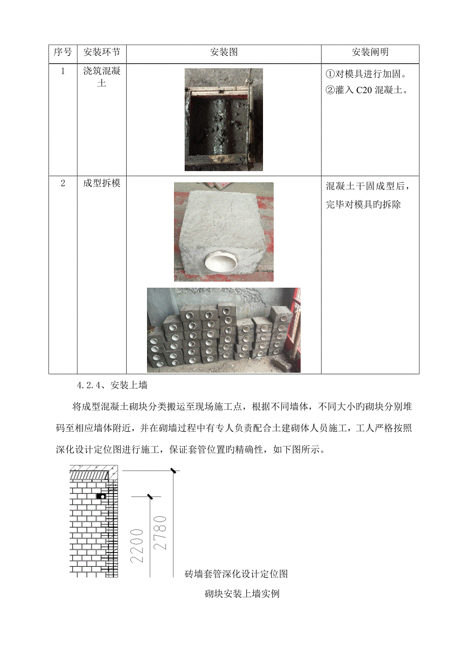 盘龙金茂悦砌体墙砖型套管安装专题方案_第4页