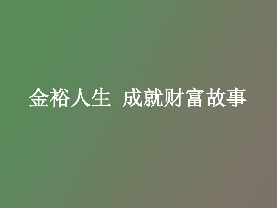 金裕人生成就财富故事衔接班_第1页