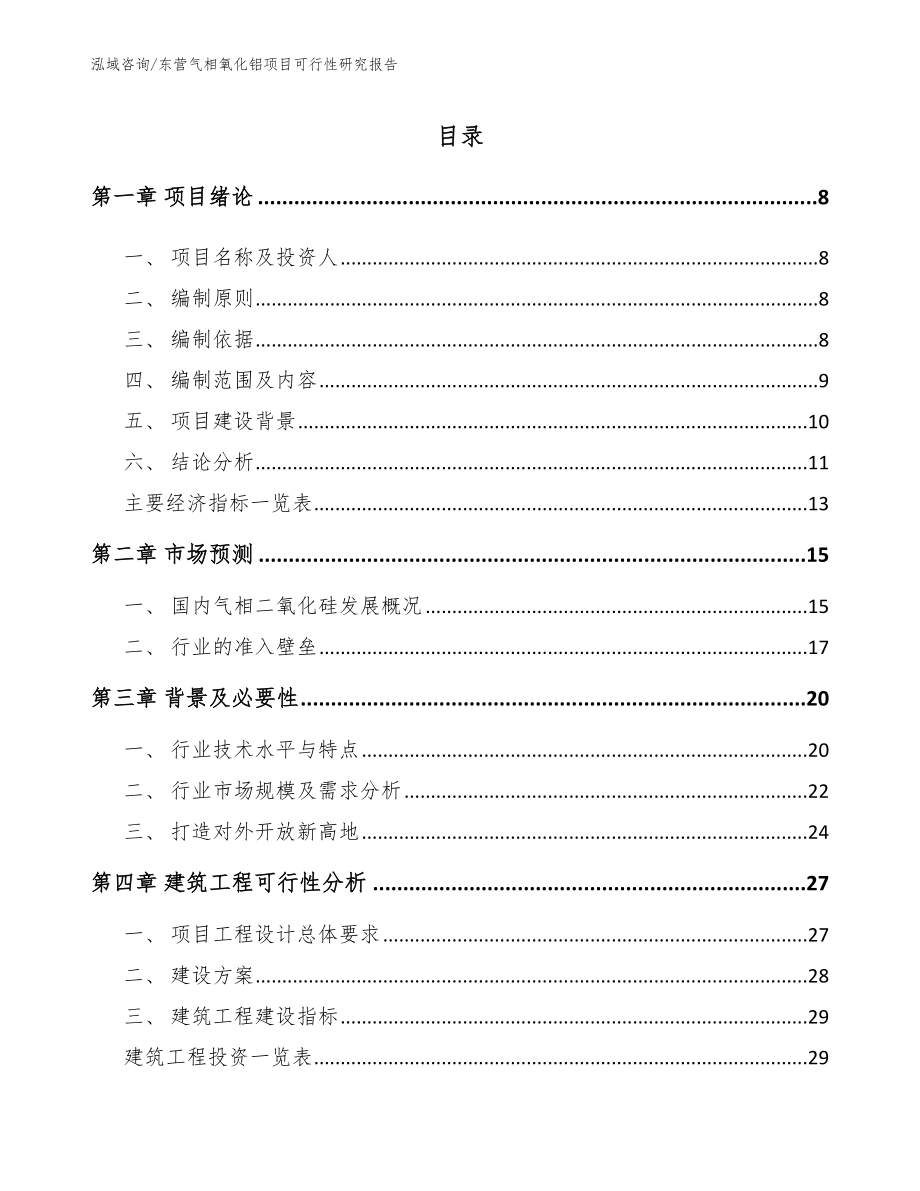 东营气相氧化铝项目可行性研究报告【参考模板】_第1页