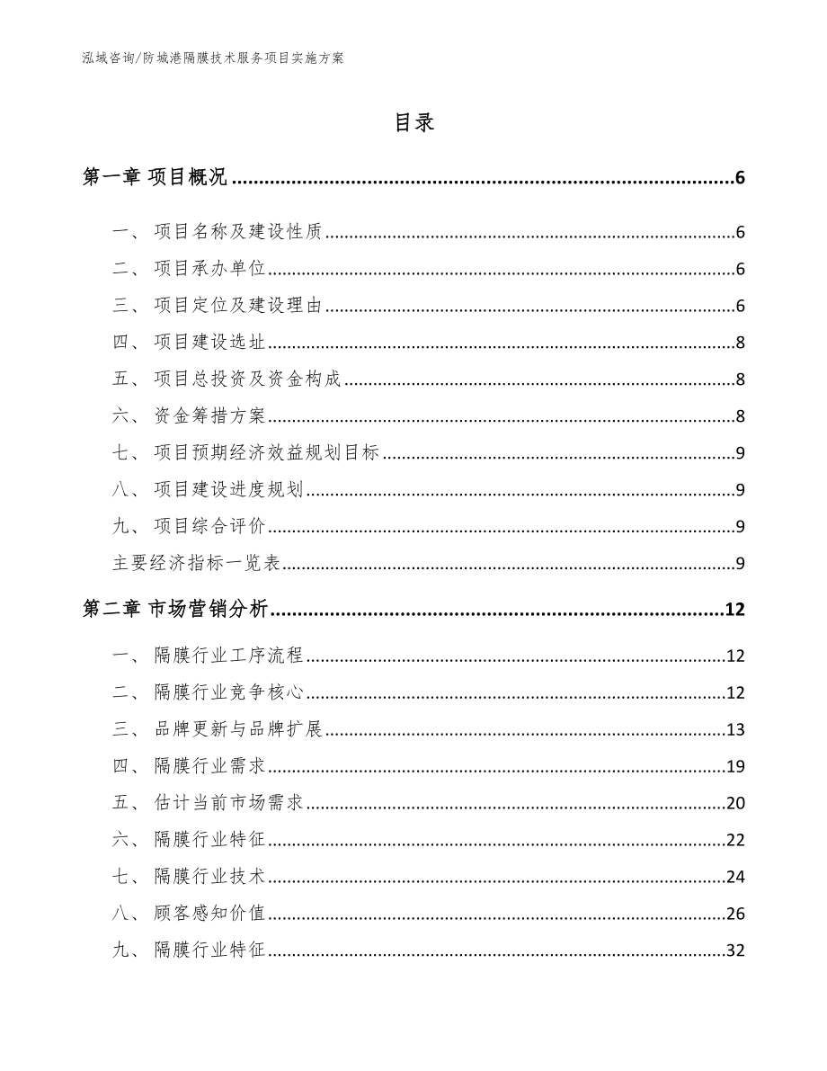 防城港隔膜技术服务项目实施方案_第1页