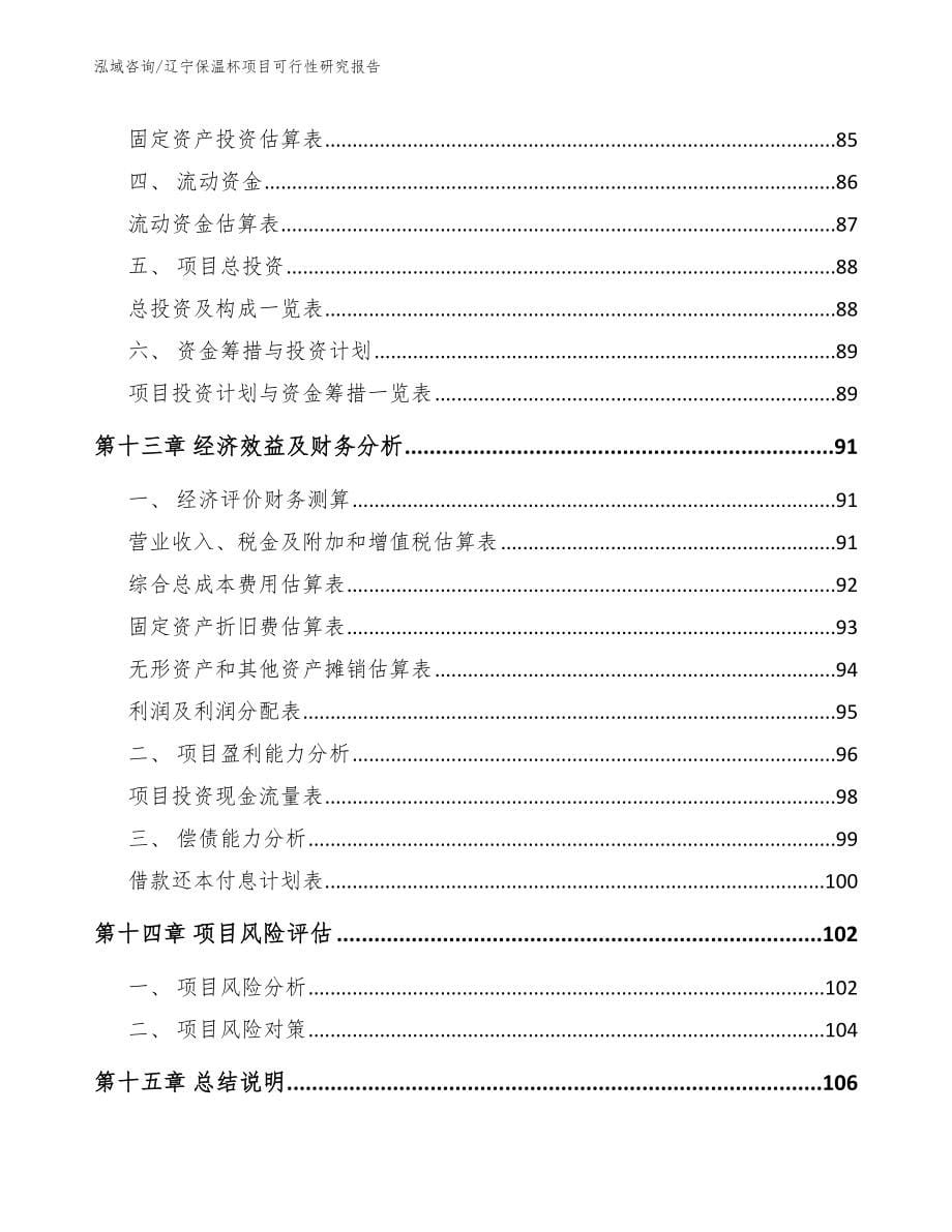 辽宁保温杯项目可行性研究报告参考范文_第5页