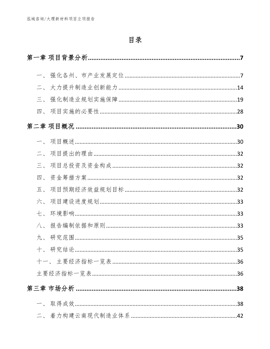 大理新材料项目立项报告【模板范本】_第1页