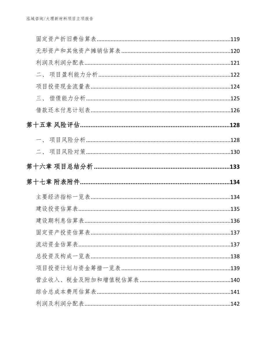 大理新材料项目立项报告【模板范本】_第5页