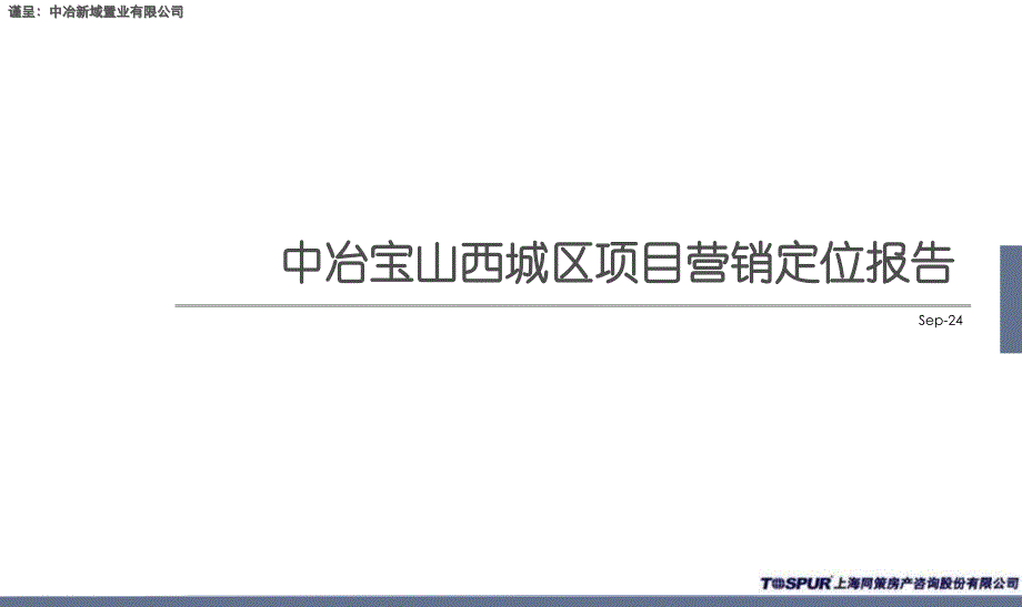 上海中冶宝山西城区项目营销定位报告67页_第1页