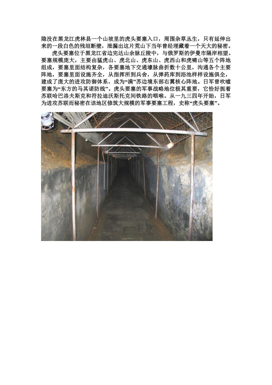 隐没在黑龙江虎林县一个山坡里的虎头要塞入口 (2).doc_第1页