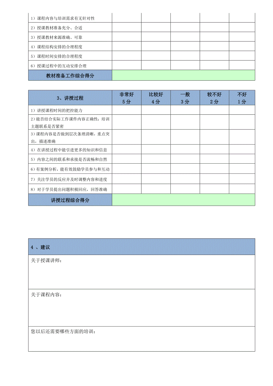 讲师培训效果评分表_第2页