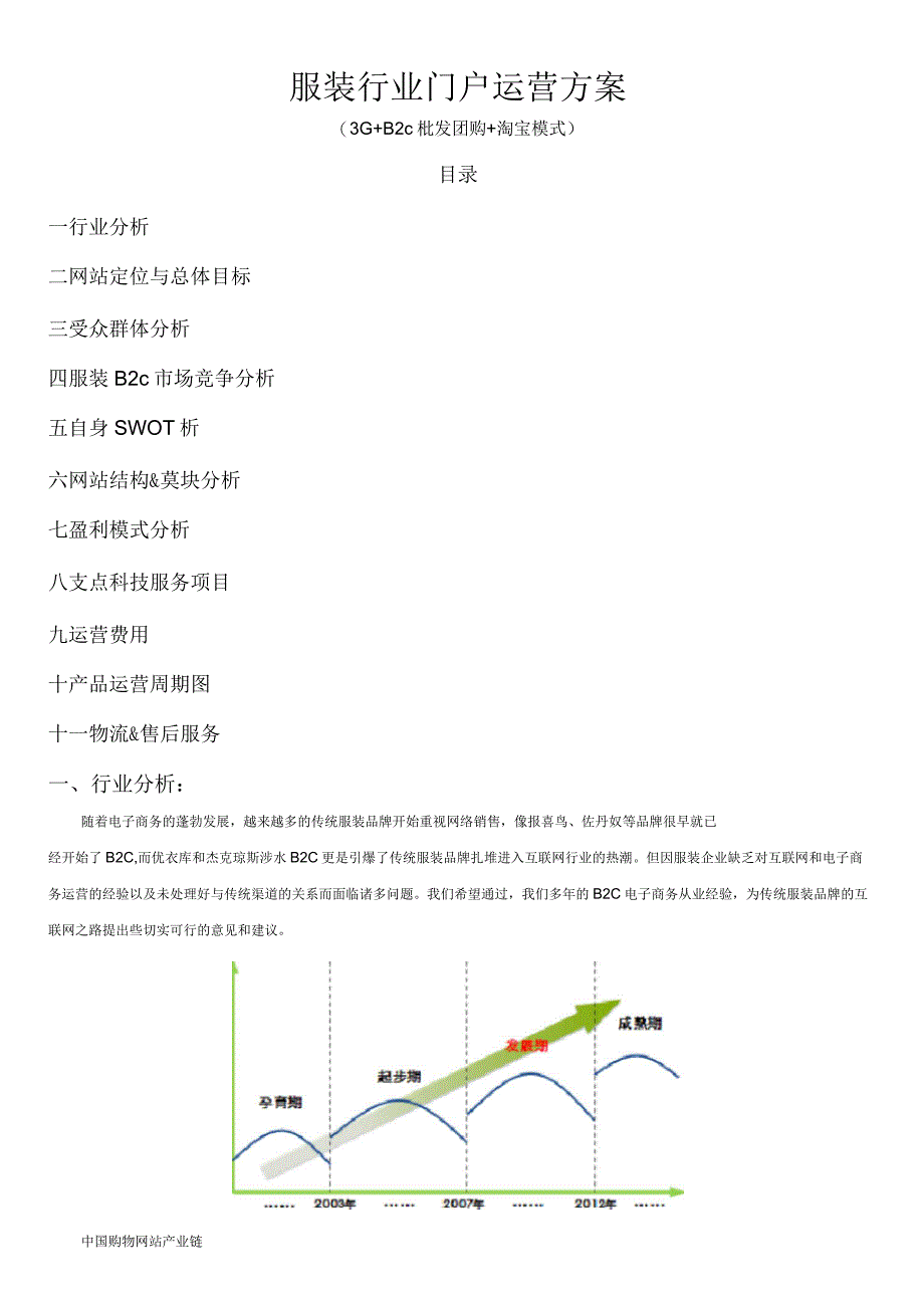 服装电子商务网站运营方案介绍_第1页