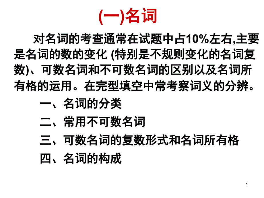 名词的基本用法课堂PPT_第1页