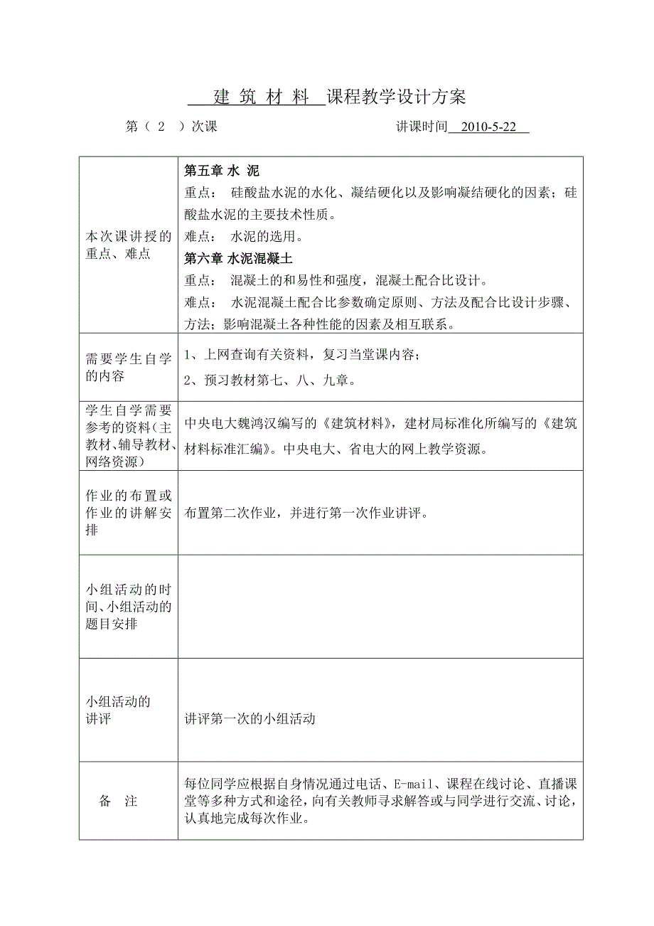 建筑材料教学设计.doc_第2页