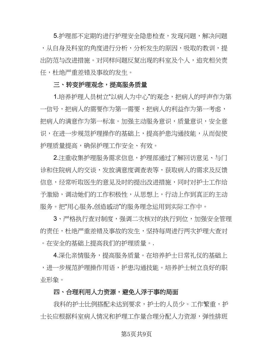 民营医院护理部工作计划标准范本（三篇）.doc_第5页